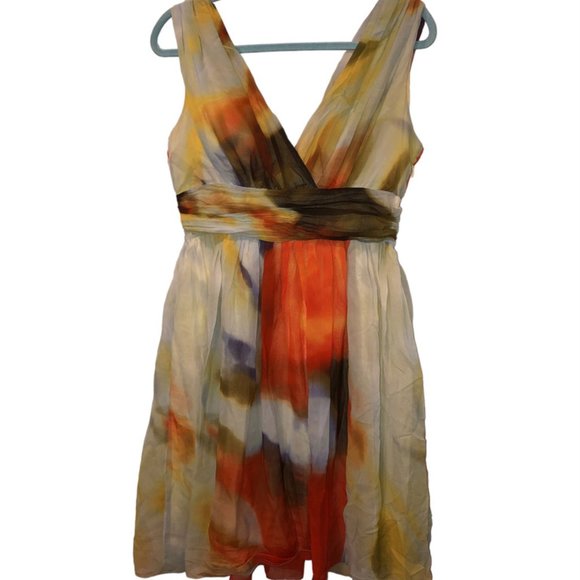Vivienne Tam Dresses & Skirts - vivienne tam Vintage SILK watercolor orange bone cream roman goddess dre…